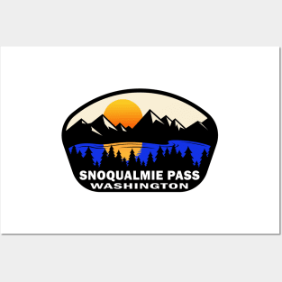 Snoqualmie Pass Washington Skiing Ski WA Posters and Art